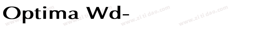 Optima Wd字体转换